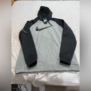 Nike DriFit Gray/Black Raglan Style Hoodie. Mens XLT, NWT